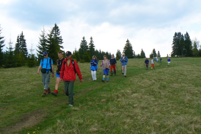Zostup z �ubietovskej Bukoviny do Streln�k.