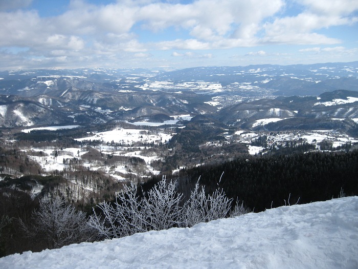 Kremnick vrchy v zime