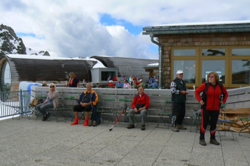 Na vrcholovej stanici lanovky Karwendelbahn 2244 m