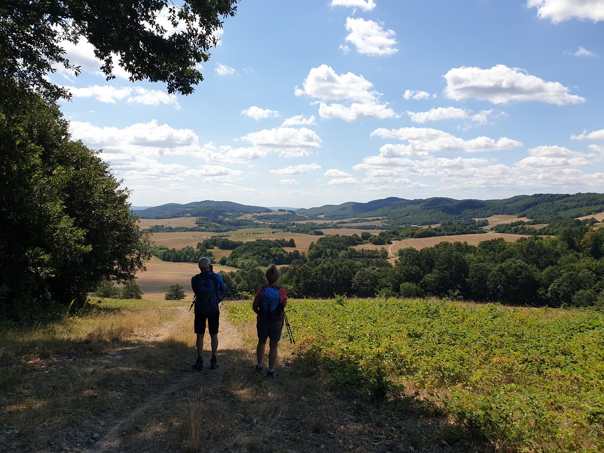 Panoráma predhoria Štiavnických vrchov nad Belujom